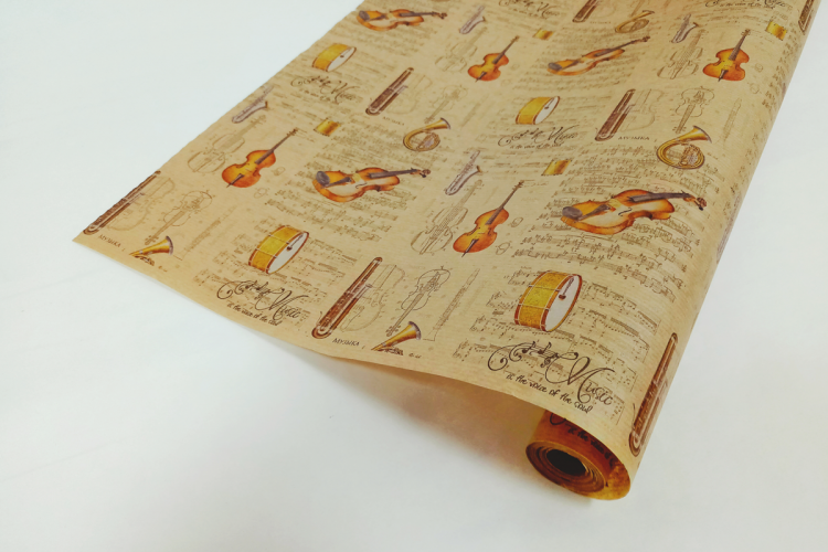Крафт-бумага "Музыка" 40гр. / рулон