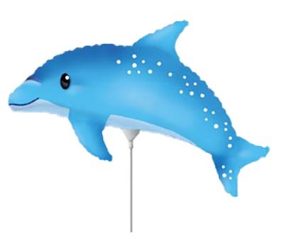Шар Мини-фигура Дельфин милый, Голубой