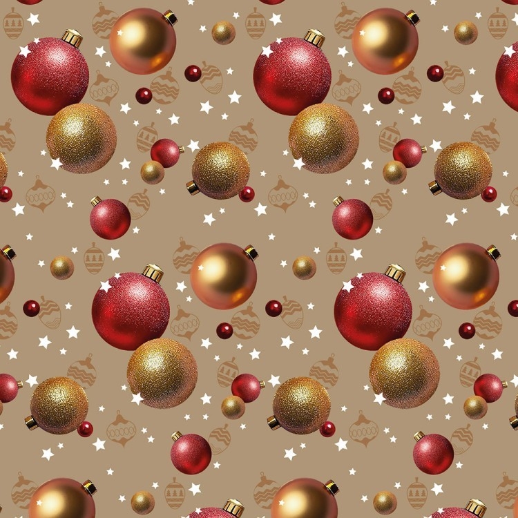 Бумага упаковочная "Елочные шары" / листы    